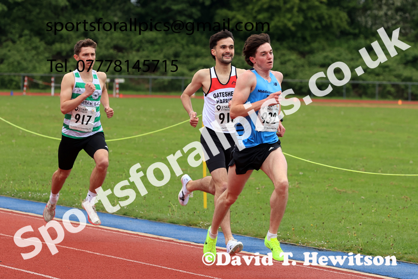 1500 metres, 2026 North Eastern Track and Field Champs, Shildon, County Durham. Photo: David T. Hewitson/Sports for All Pics